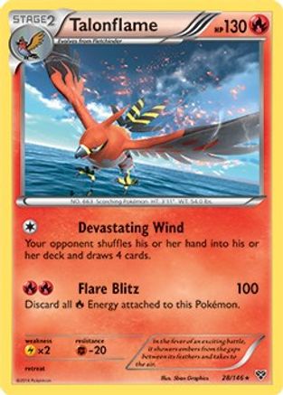 [PKM-R] Talonflame (28/146) (Cosmos Holo) (Blister Exclusive) [XY: Base Set]