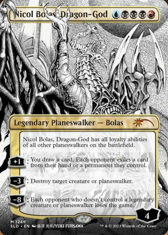 {R} Nicol Bolas, Dragon-God (Borderless) [Secret Lair Drop Series][SLD 1246]