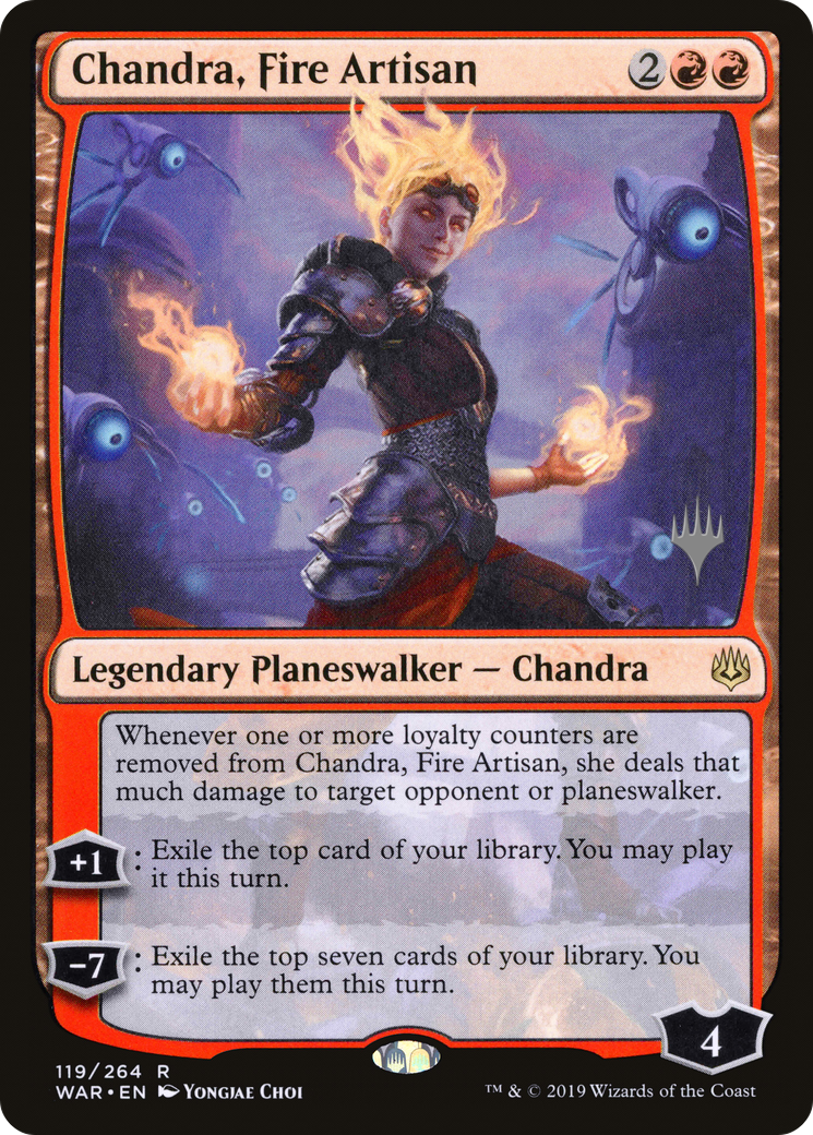 {R} Chandra, Fire Artisan (Promo Pack) [War of the Spark Promos][PP WAR 119]