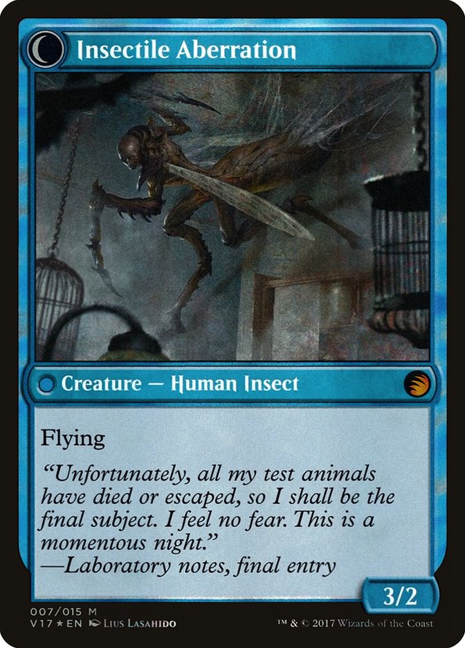 {R} Delver of Secrets // Insectile Aberration [From the Vault: Transform][V17 007]