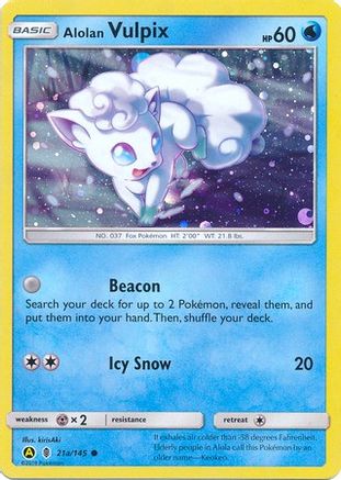 [PKM] Alolan Vulpix (21a/145) (Alternate Art Promo) [Sun & Moon: Guardians Rising]