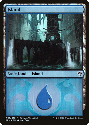 {B}[PA PRWK A01] Island (A01) [Ravnica Allegiance Ravnica Weekend]