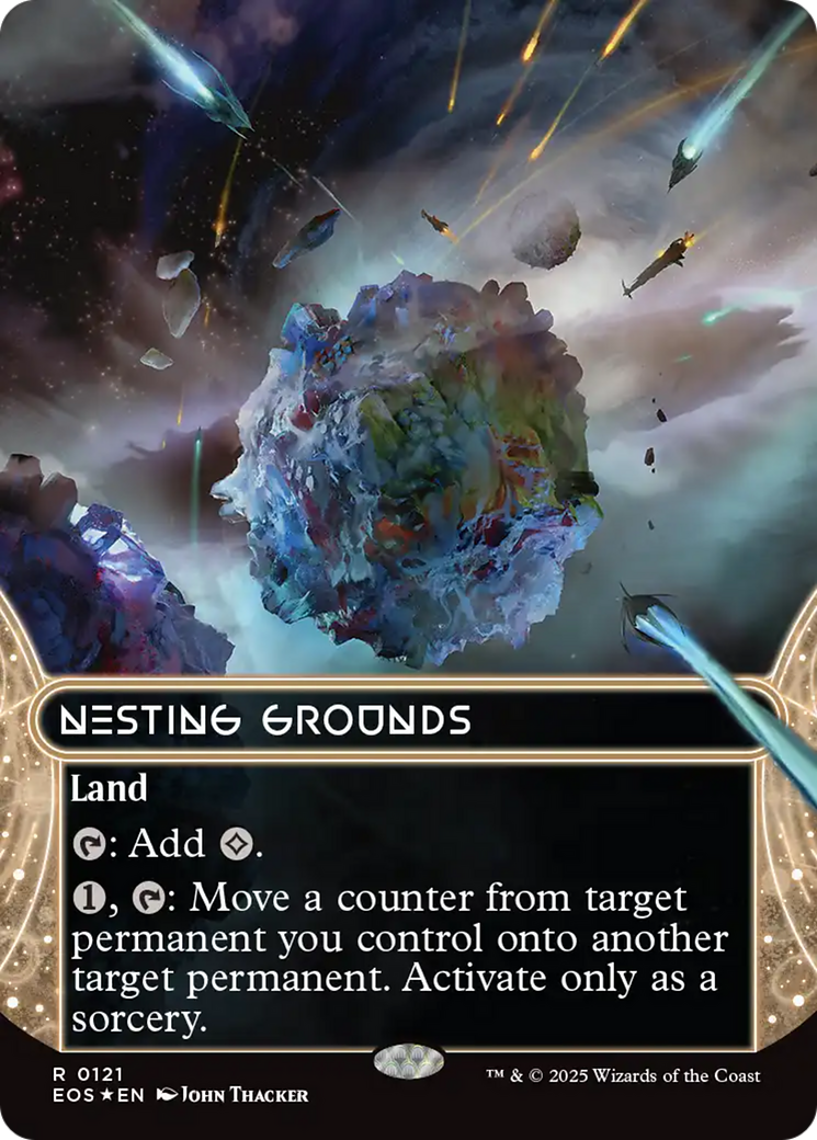 {@@ EOC R} Nesting Grounds (0121) (Borderless) (Galaxy Foil) [Edge of Eternities: Stellar Sights][EOS 121]