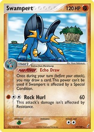 [PKM] Swampert (27/100) (Theme Deck Exclusive) [EX: Crystal Guardians]
