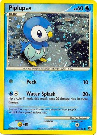 [PKM] Piplup (93/130) (Cosmos Holo) [Diamond & Pearl: Base Set]