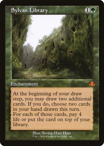 {R} Sylvan Library (Retro) [Dominaria Remastered][DMR 350]