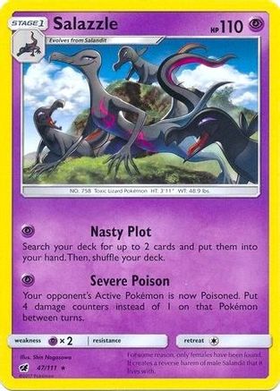 [PKM-R] Salazzle (47/111) (Theme Deck Exclusive) [Sun & Moon: Crimson Invasion]