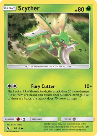 [PKM] Scyther (3/214) [Sun & Moon: Lost Thunder]