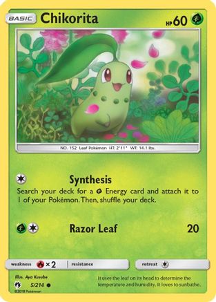 [PKM] Chikorita (5/214) [Sun & Moon: Lost Thunder]