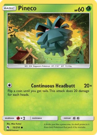 [PKM] Pineco (15/214) [Sun & Moon: Lost Thunder]