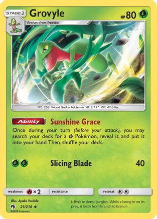 [PKM] Grovyle (21/214) [Sun & Moon: Lost Thunder]