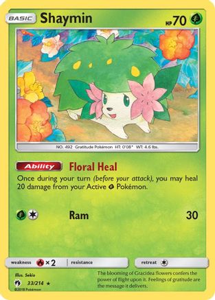 [PKM-R] Shaymin (33/214) [Sun & Moon: Lost Thunder]