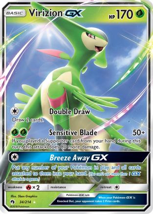 [PKM] Virizion GX (34/214) [Sun & Moon: Lost Thunder]