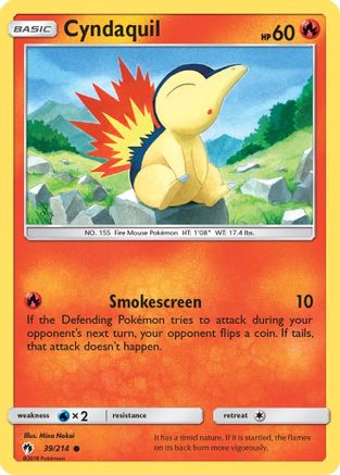 [PKM] Cyndaquil (39/214) [Sun & Moon: Lost Thunder]