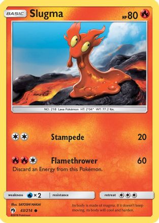 [PKM] Slugma (43/214) [Sun & Moon: Lost Thunder]