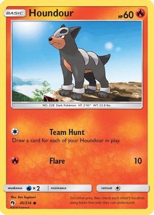 [PKM] Houndour (45/214) [Sun & Moon: Lost Thunder]