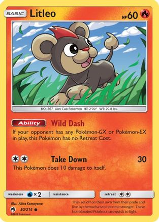 [PKM] Litleo (50/214) [Sun & Moon: Lost Thunder]