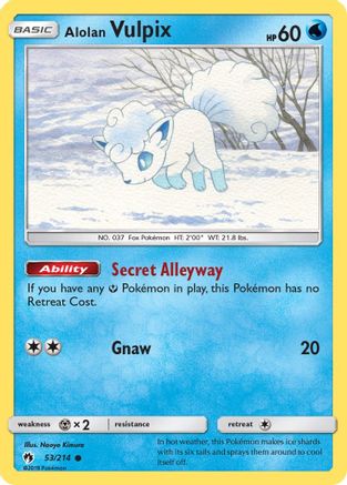 [PKM-C] Alolan Vulpix (53/214) [Sun & Moon: Lost Thunder]
