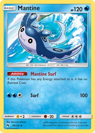 [PKM] Mantine (58/214) [Sun & Moon: Lost Thunder]