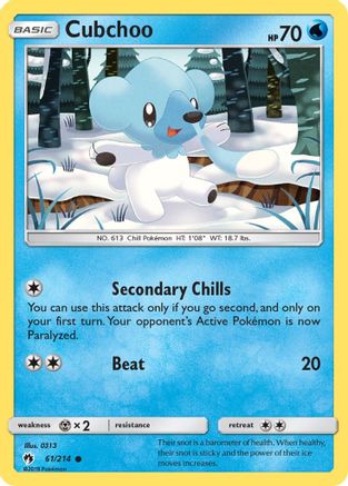 [PKM] Cubchoo (61/214) [Sun & Moon: Lost Thunder]