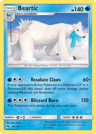 [PKM] Beartic (62/214) [Sun & Moon: Lost Thunder]