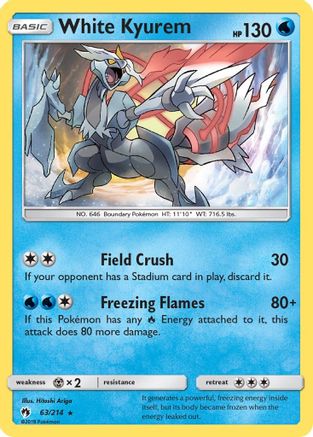 [PKM] White Kyurem (63/214) [Sun & Moon: Lost Thunder]