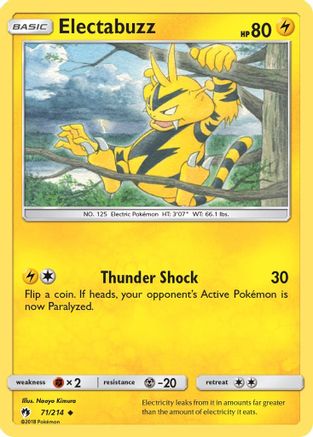 [PKM] Electabuzz (71/214) [Sun & Moon: Lost Thunder]