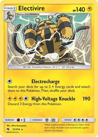 [PKM] Electivire (72/214) [Sun & Moon: Lost Thunder]