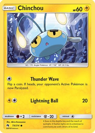 [PKM] Chinchou (73/214) [Sun & Moon: Lost Thunder]
