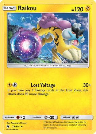 [PKM] Raikou (79/214) [Sun & Moon: Lost Thunder]