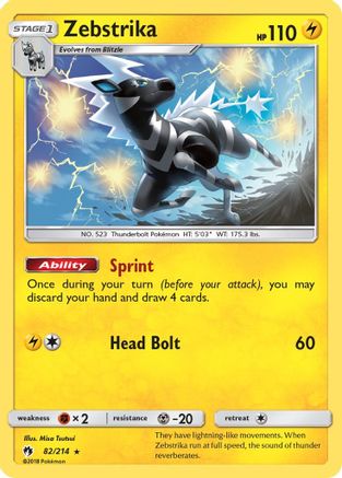 [PKM-R] Zebstrika (82/214) [Sun & Moon: Lost Thunder]