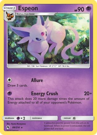 [PKM-R] Espeon (89/214) [Sun & Moon: Lost Thunder]