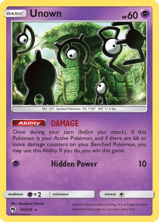 [PKM] Unown (90/214) [Sun & Moon: Lost Thunder]