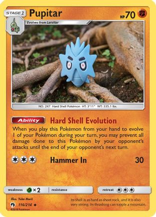 [PKM] Pupitar (116/214) [Sun & Moon: Lost Thunder]