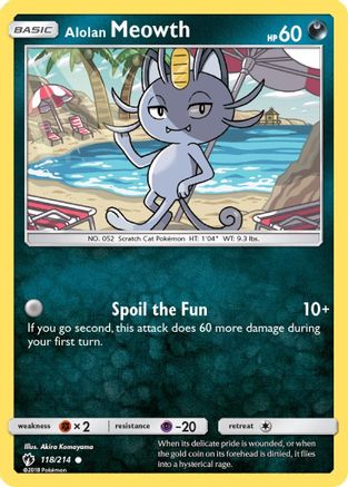 [PKM] Alolan Meowth (118/214) [Sun & Moon: Lost Thunder]