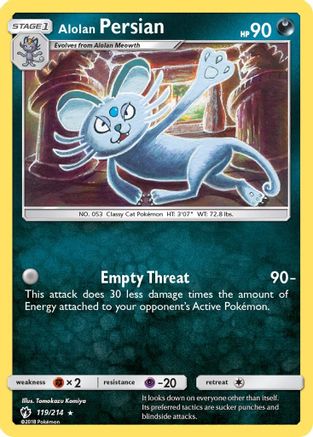 [PKM] Alolan Persian (119/214) [Sun & Moon: Lost Thunder]