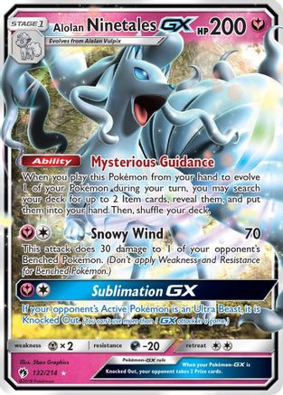 [PKM-R] Alolan Ninetales GX (132/214) [Sun & Moon: Lost Thunder]