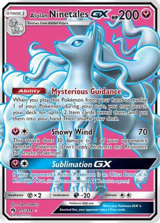 [PKM-R] Alolan Ninetales GX (205/214) [Sun & Moon: Lost Thunder]