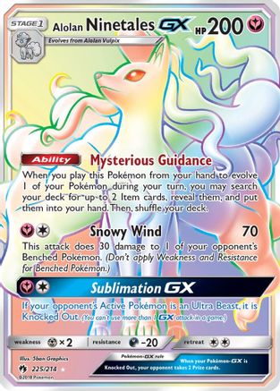 [PKM] Alolan Ninetales GX (225/214) [Sun & Moon: Lost Thunder]
