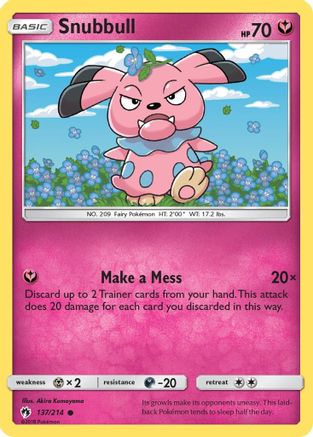 [PKM] Snubbull (137/214) [Sun & Moon: Lost Thunder]