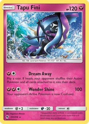 [PKM] Tapu Fini (151/214) [Sun & Moon: Lost Thunder]