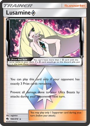 [PKM] Lusamine (182/214) (Prism Star) [Sun & Moon: Lost Thunder]