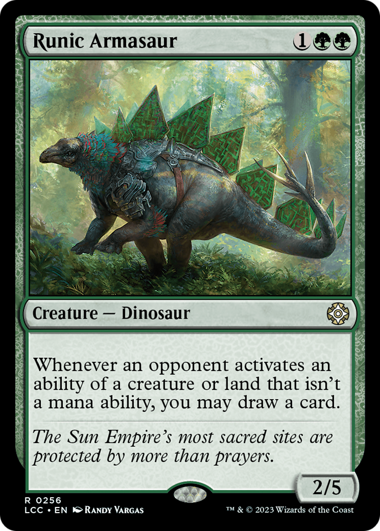 {R} Runic Armasaur [The Lost Caverns of Ixalan Commander][LCC 256]