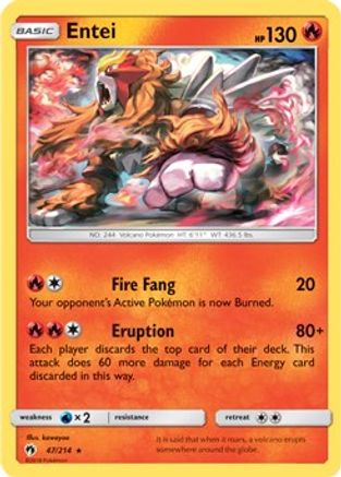 [PKM-R] Entei (47/214) (Theme Deck Exclusive) [Sun & Moon: Lost Thunder]