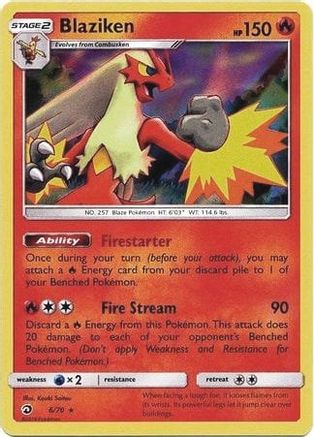 [PKM] Blaziken (6/70) (Theme Deck Exclusive) [Sun & Moon: Dragon Majesty]