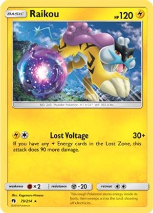 [PKM-R] Raikou (79/214) (Theme Deck Exclusive) [Sun & Moon: Lost Thunder]