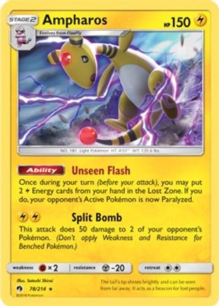 [PKM-R] Ampharos (78/214) (Theme Deck Exclusive) [Sun & Moon: Lost Thunder]