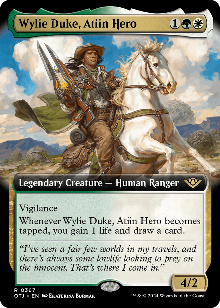 {@R} Wylie Duke, Atiin Hero (Extended Art) [Outlaws of Thunder Junction][OTJ 367]