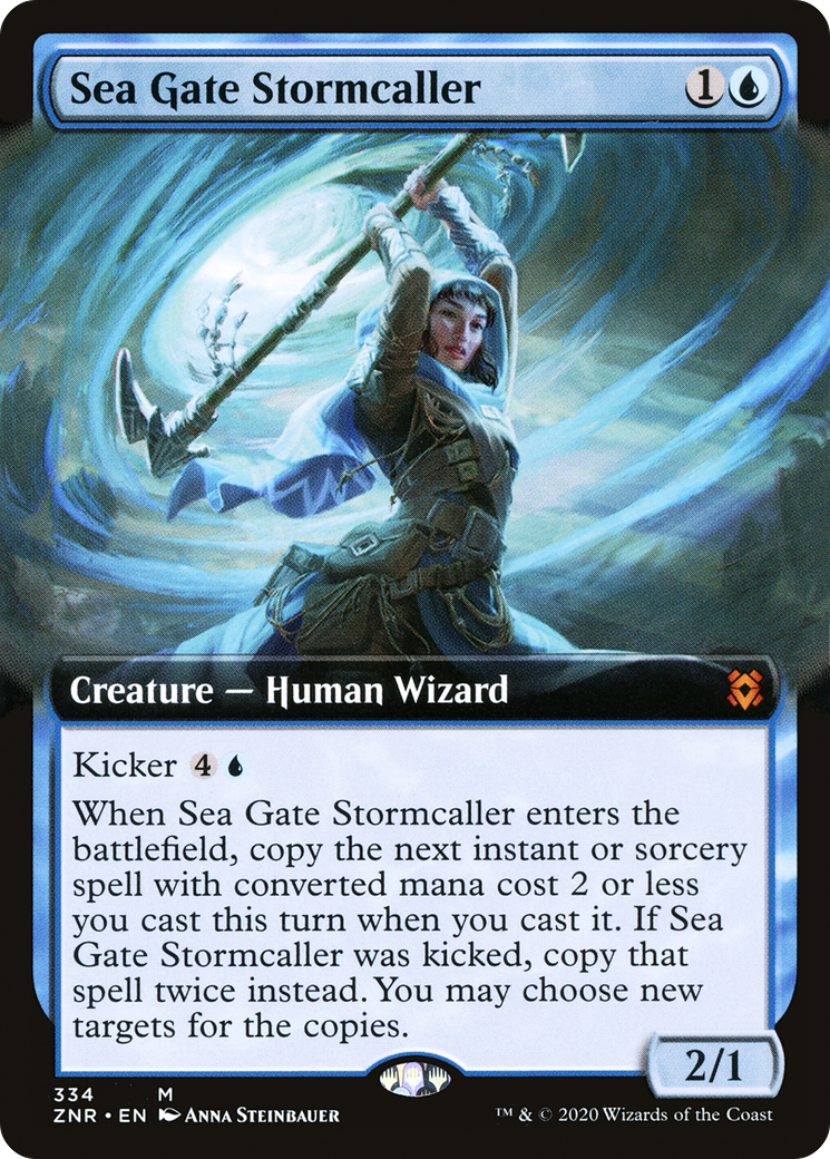 {R} Sea Gate Stormcaller (Extended Art) [Zendikar Rising][ZNR 334]