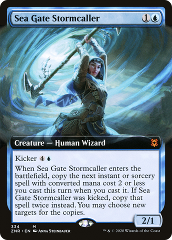 {R} Sea Gate Stormcaller (Extended Art) [Zendikar Rising][ZNR 334]